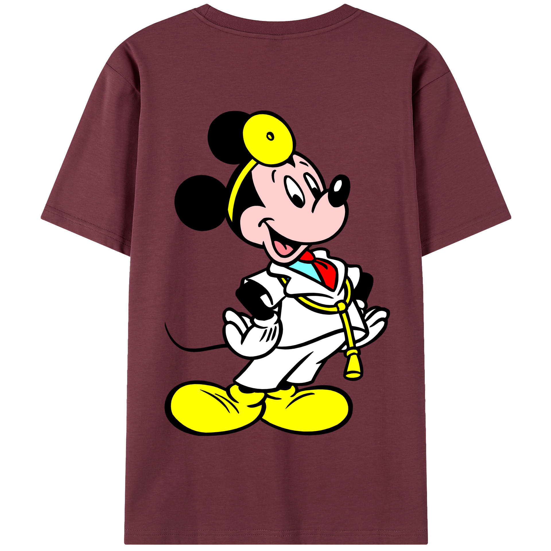 （画像用） ミッキーマウス Mickey Mouse 綿100％半袖Tシャツ（背面プリント）